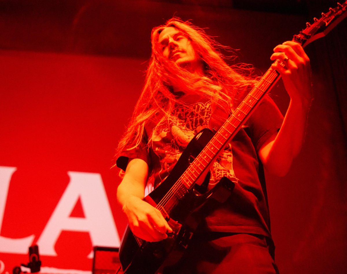 Sawed Off guitarist Tyler Wait performs at Red Flag in St. Louis, Mo., on Nov. 1, 2025.