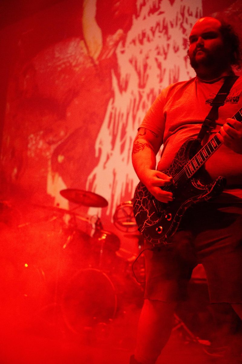 Guitarist Raymond MacDonald of 200 Stab Wounds performs on stage at Red Flag Concert Hall in St. Louis, Mo., on Nov. 1, 2025.