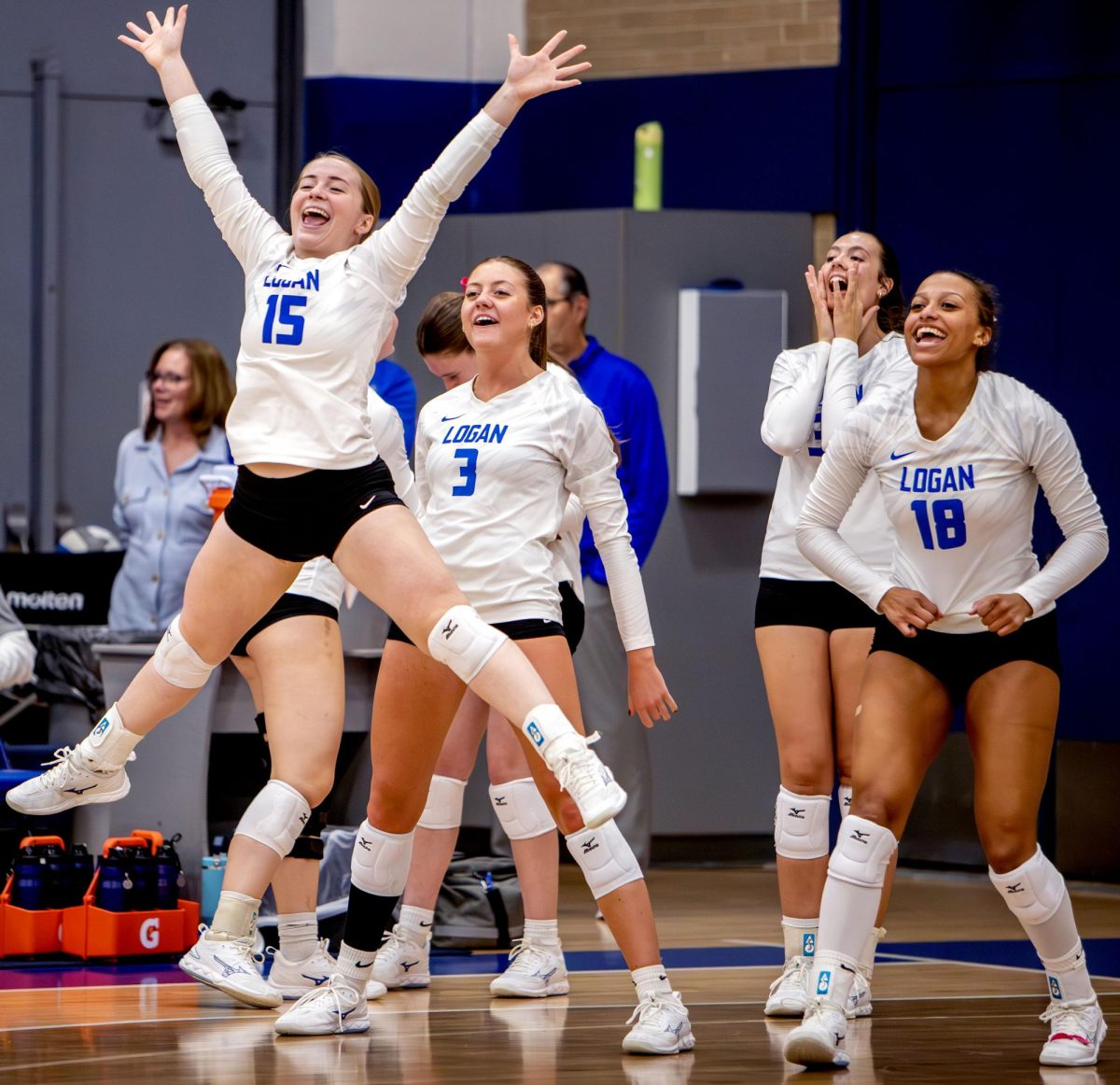 Alli Russo jumps in excitement after the Lady Vols scored against Southwestern Illinois College on October 20, 2025.