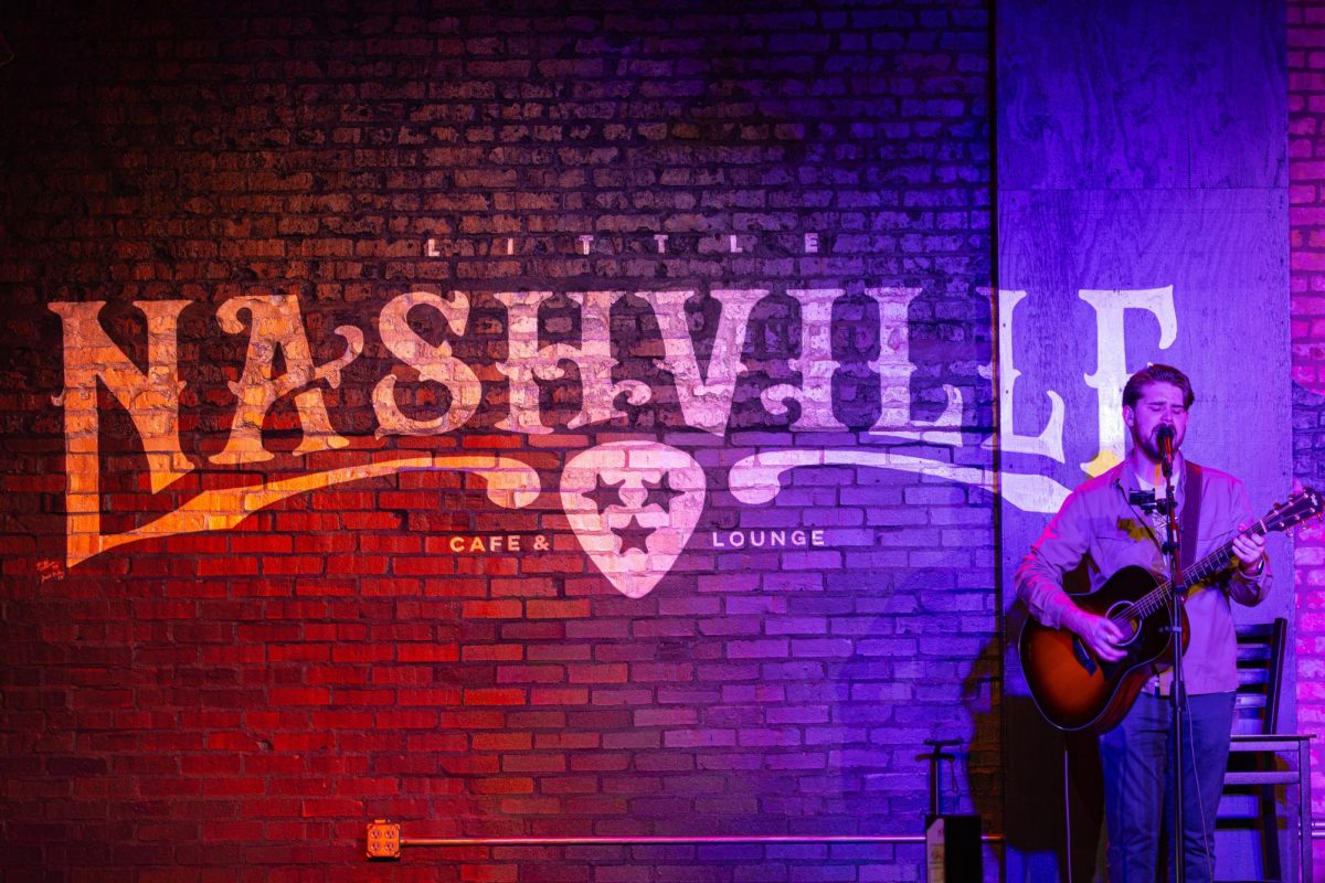 Edwin Linson performs during a live set at Little Nashville on Saturday, April 11, 2026.